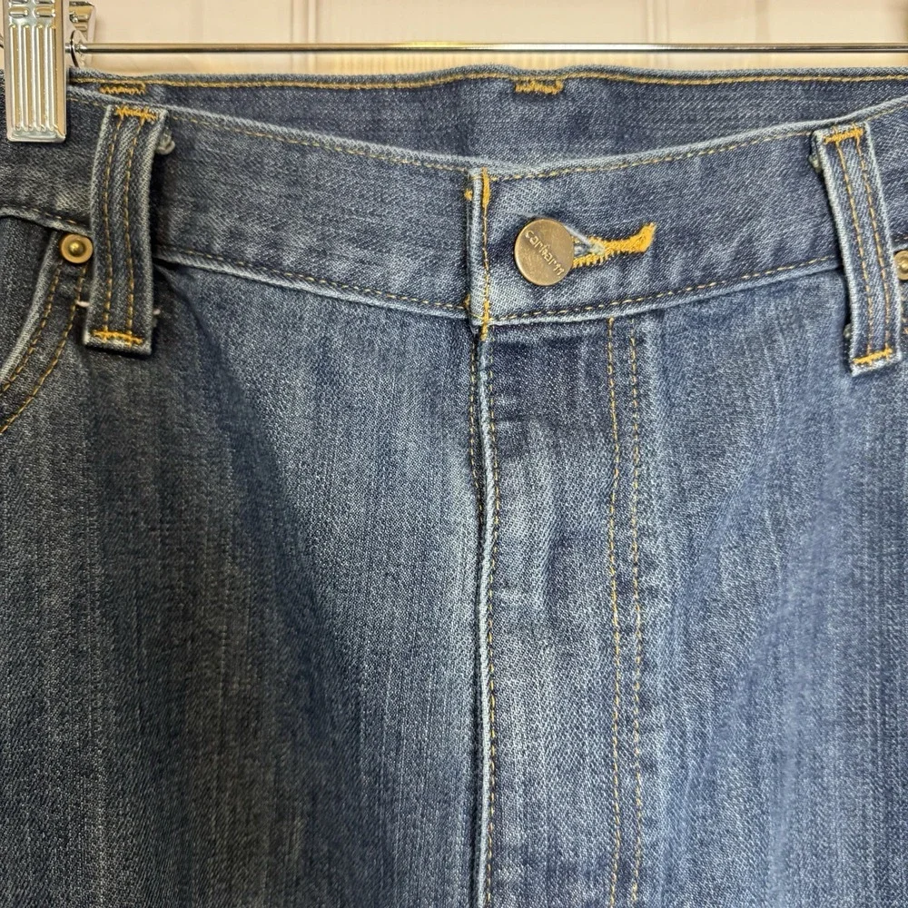 Carhartt Jeans Men's‎ 40x34 Blue Denim Relaxed Fit Straight Outdoor Workwear
